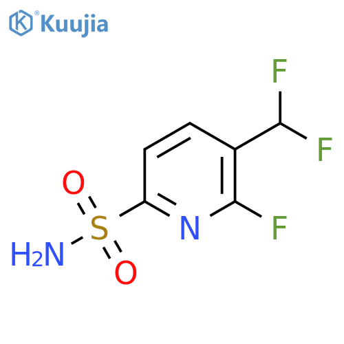 3-(Difluoromethyl)-2-fluoropyridine-6-sulfonamide structure