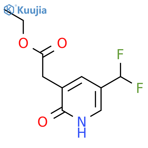 Ethyl 5-(difluoromethyl)-2-hydroxypyridine-3-acetate structure