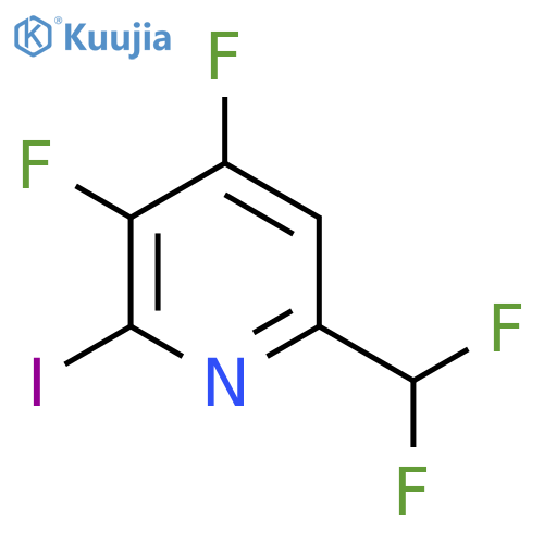 3,4-Difluoro-6-(difluoromethyl)-2-iodopyridine structure