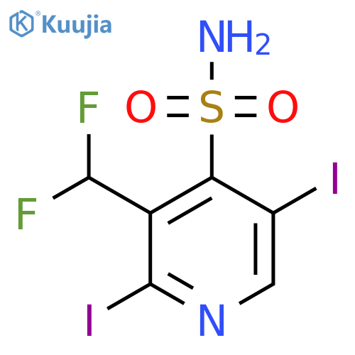3-(Difluoromethyl)-2,5-diiodopyridine-4-sulfonamide structure
