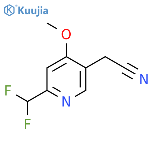 2-(Difluoromethyl)-4-methoxypyridine-5-acetonitrile structure