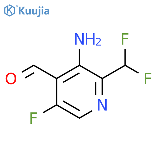3-Amino-2-(difluoromethyl)-5-fluoropyridine-4-carboxaldehyde structure