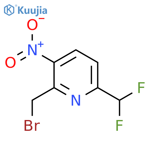 2-(Bromomethyl)-6-(difluoromethyl)-3-nitropyridine structure