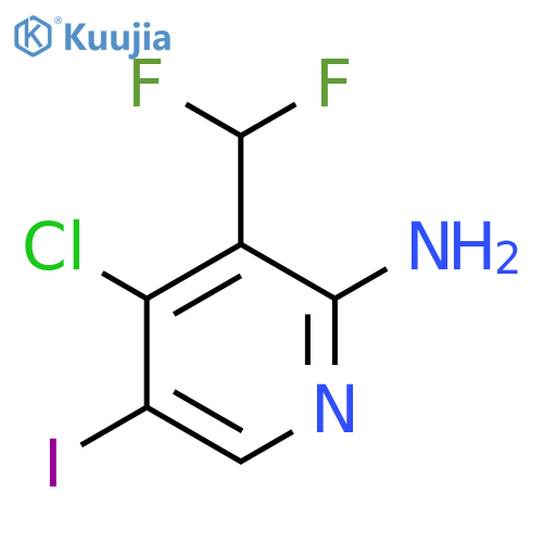 2-Amino-4-chloro-3-(difluoromethyl)-5-iodopyridine structure
