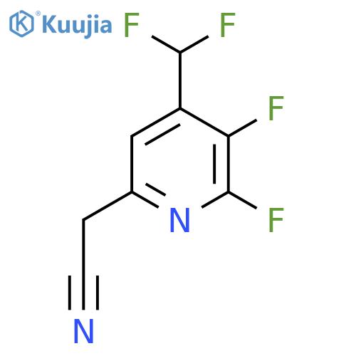 2,3-Difluoro-4-(difluoromethyl)pyridine-6-acetonitrile structure