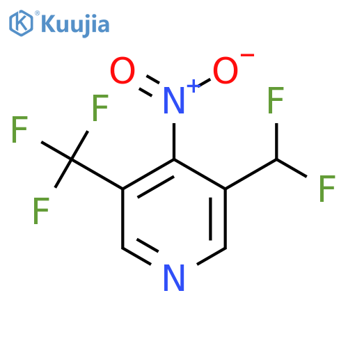 3-(Difluoromethyl)-4-nitro-5-(trifluoromethyl)pyridine structure