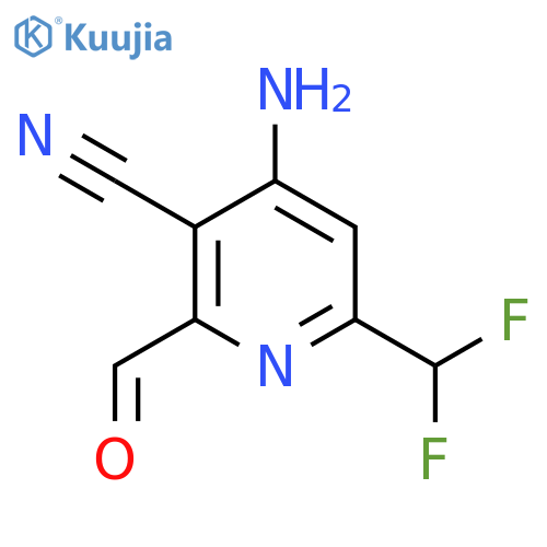 4-Amino-3-cyano-6-(difluoromethyl)pyridine-2-carboxaldehyde structure