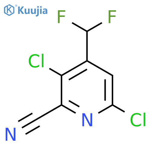 2-Cyano-3,6-dichloro-4-(difluoromethyl)pyridine structure