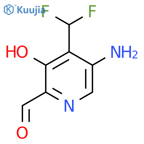 5-Amino-4-(difluoromethyl)-3-hydroxypyridine-2-carboxaldehyde structure
