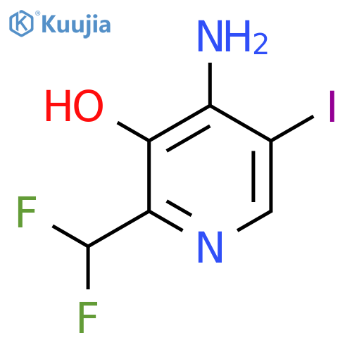 4-Amino-2-(difluoromethyl)-3-hydroxy-5-iodopyridine structure