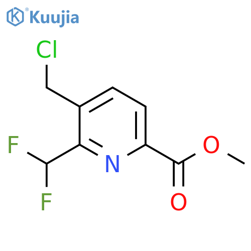 Methyl 3-(chloromethyl)-2-(difluoromethyl)pyridine-6-carboxylate structure