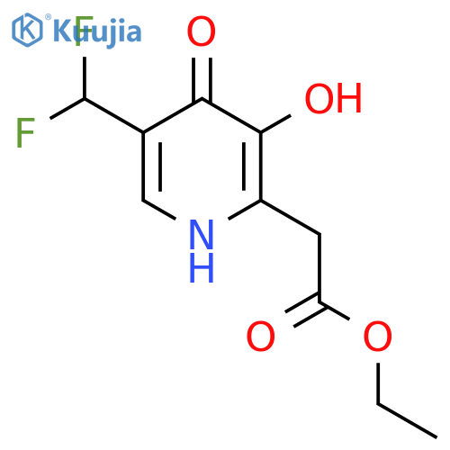Ethyl 5-(difluoromethyl)-3,4-dihydroxypyridine-2-acetate structure