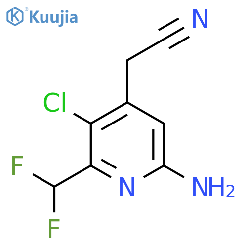 6-Amino-3-chloro-2-(difluoromethyl)pyridine-4-acetonitrile structure
