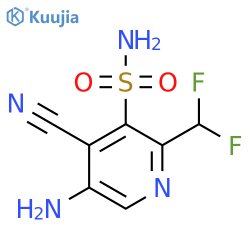 5-Amino-4-cyano-2-(difluoromethyl)pyridine-3-sulfonamide structure