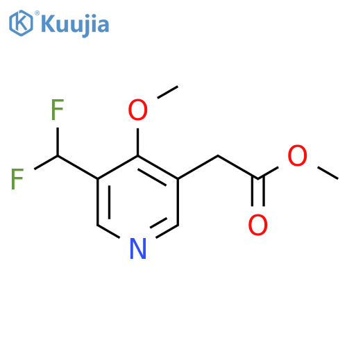Methyl 3-(difluoromethyl)-4-methoxypyridine-5-acetate structure