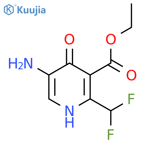 Ethyl 5-amino-2-(difluoromethyl)-4-hydroxypyridine-3-carboxylate structure