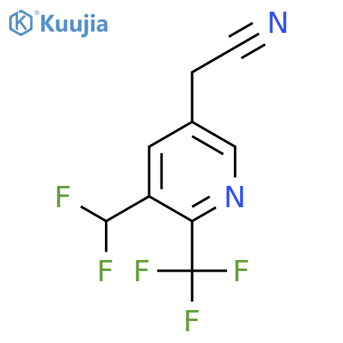 3-(Difluoromethyl)-2-(trifluoromethyl)pyridine-5-acetonitrile structure