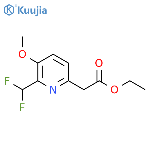Ethyl 2-(difluoromethyl)-3-methoxypyridine-6-acetate structure