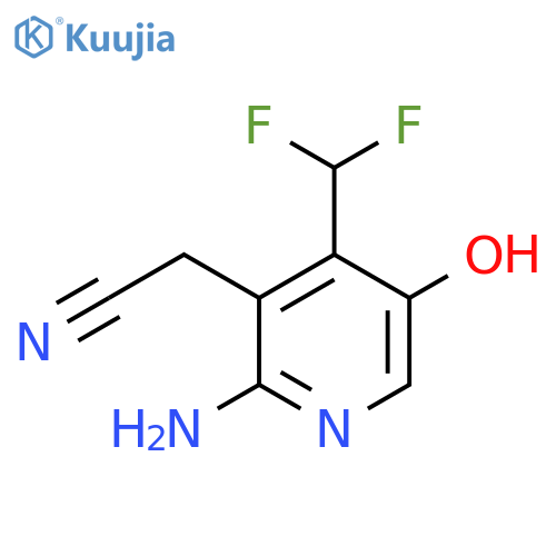 2-Amino-4-(difluoromethyl)-5-hydroxypyridine-3-acetonitrile structure