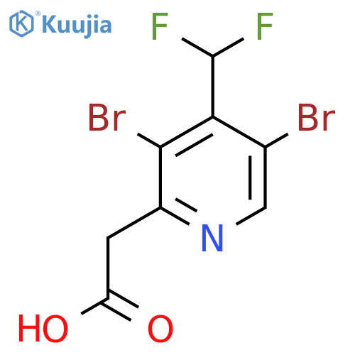 3,5-Dibromo-4-(difluoromethyl)pyridine-2-acetic acid structure