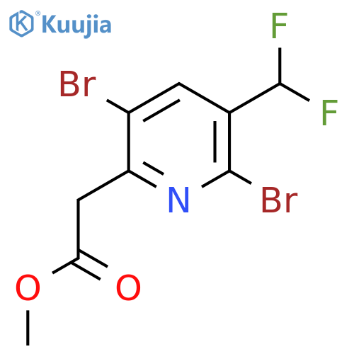 Methyl 2,5-dibromo-3-(difluoromethyl)pyridine-6-acetate structure