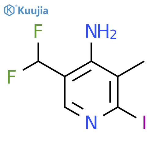 4-Amino-5-(difluoromethyl)-2-iodo-3-methylpyridine structure