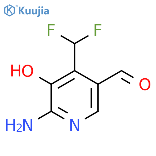 2-Amino-4-(difluoromethyl)-3-hydroxypyridine-5-carboxaldehyde structure