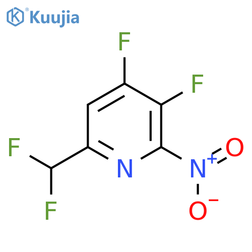 3,4-Difluoro-6-(difluoromethyl)-2-nitropyridine structure