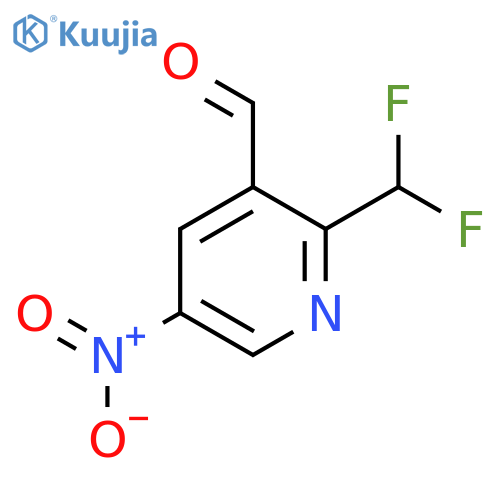 2-(Difluoromethyl)-5-nitropyridine-3-carboxaldehyde structure