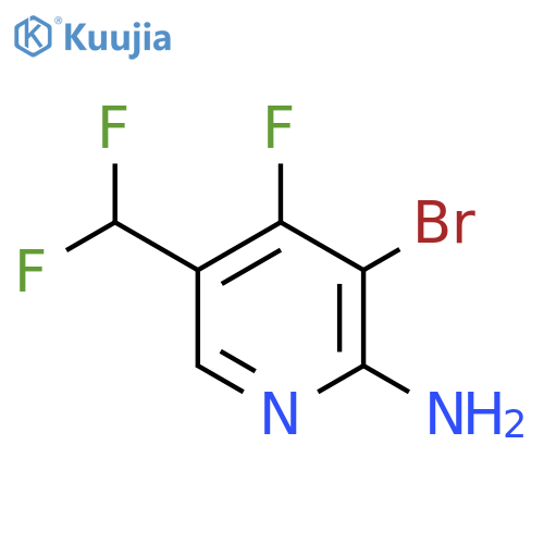 2-Amino-3-bromo-5-(difluoromethyl)-4-fluoropyridine structure