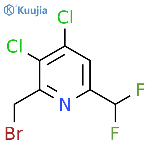 2-(Bromomethyl)-3,4-dichloro-6-(difluoromethyl)pyridine structure