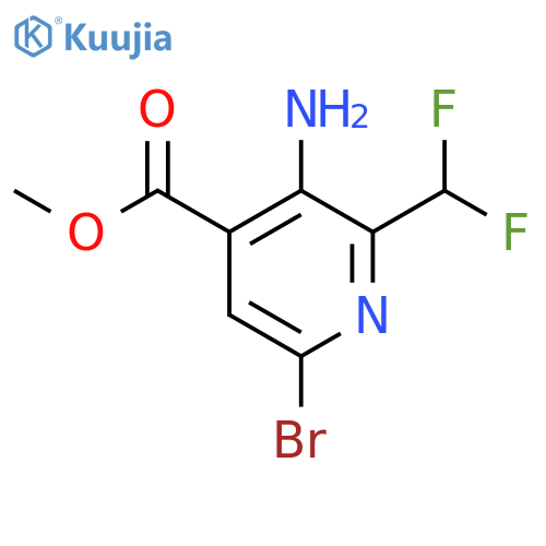 Methyl 3-amino-6-bromo-2-(difluoromethyl)pyridine-4-carboxylate structure