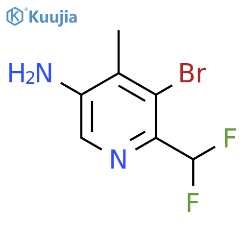 5-Amino-3-bromo-2-(difluoromethyl)-4-methylpyridine structure