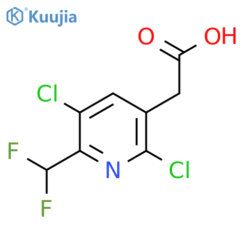 3,6-Dichloro-2-(difluoromethyl)pyridine-5-acetic acid structure