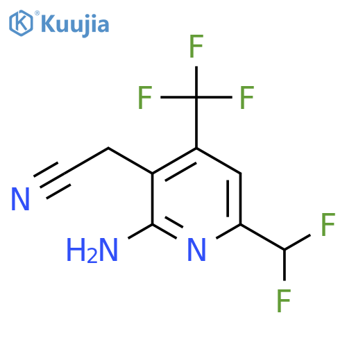 2-Amino-6-(difluoromethyl)-4-(trifluoromethyl)pyridine-3-acetonitrile structure