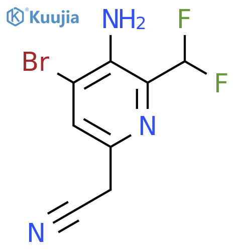 3-Amino-4-bromo-2-(difluoromethyl)pyridine-6-acetonitrile structure