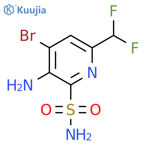 3-Amino-4-bromo-6-(difluoromethyl)pyridine-2-sulfonamide structure
