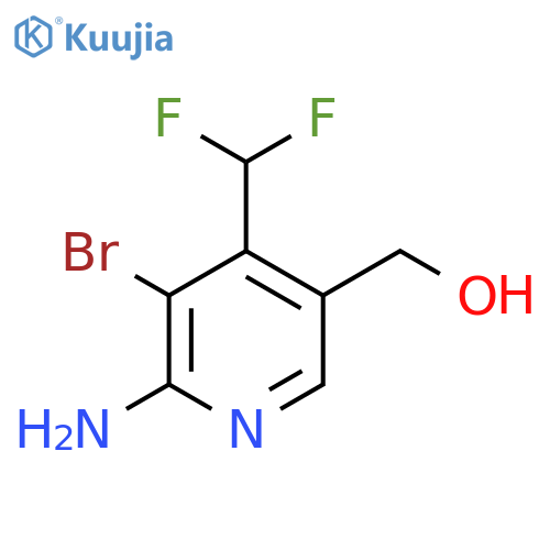 2-Amino-3-bromo-4-(difluoromethyl)pyridine-5-methanol structure