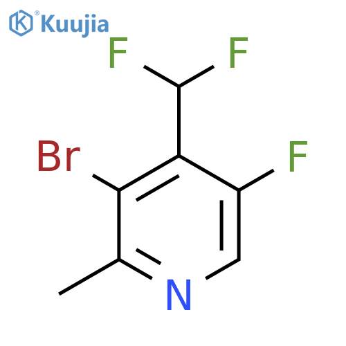3-Bromo-4-(difluoromethyl)-5-fluoro-2-methylpyridine structure