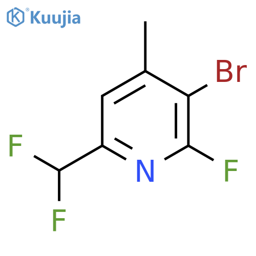 3-Bromo-6-(difluoromethyl)-2-fluoro-4-methylpyridine structure