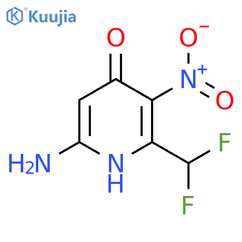 6-Amino-2-(difluoromethyl)-4-hydroxy-3-nitropyridine structure
