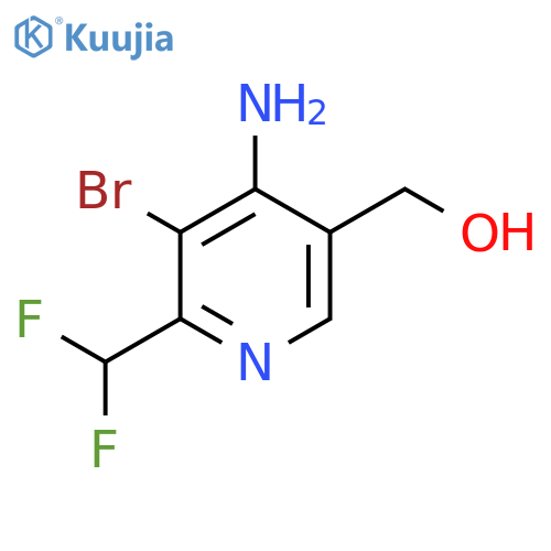 4-Amino-3-bromo-2-(difluoromethyl)pyridine-5-methanol structure