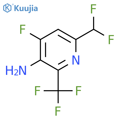 3-Amino-6-(difluoromethyl)-4-fluoro-2-(trifluoromethyl)pyridine structure