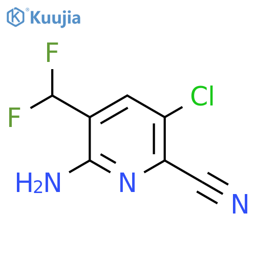 2-Amino-5-chloro-6-cyano-3-(difluoromethyl)pyridine structure