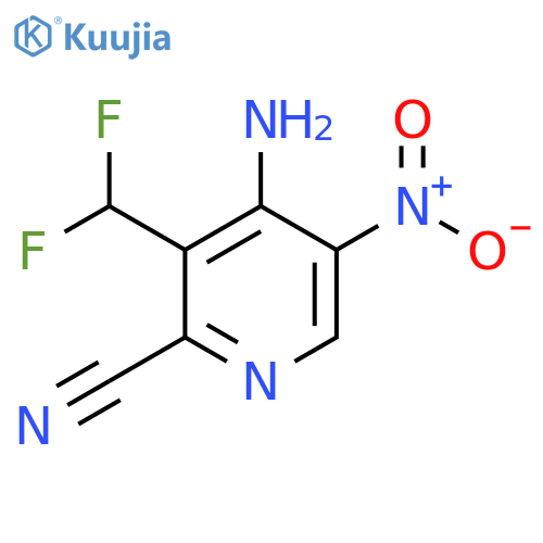 4-Amino-2-cyano-3-(difluoromethyl)-5-nitropyridine structure