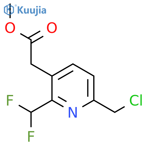 Methyl 6-(chloromethyl)-2-(difluoromethyl)pyridine-3-acetate structure