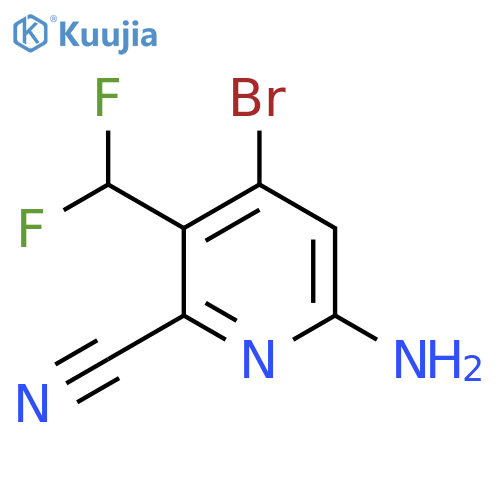 6-Amino-4-bromo-2-cyano-3-(difluoromethyl)pyridine structure