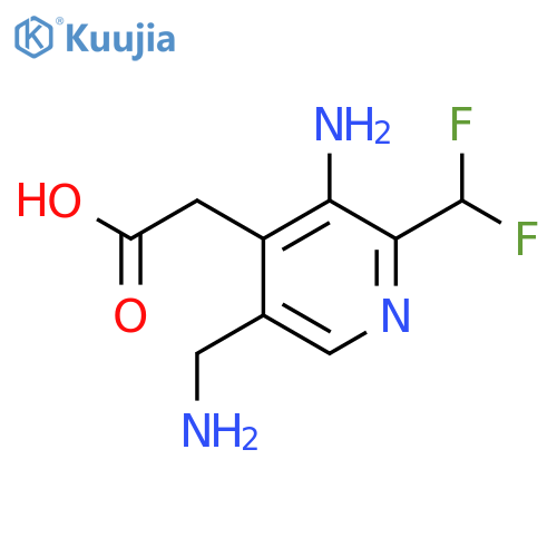 3-Amino-5-(aminomethyl)-2-(difluoromethyl)pyridine-4-acetic acid structure