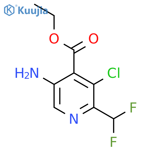 Ethyl 5-amino-3-chloro-2-(difluoromethyl)pyridine-4-carboxylate structure