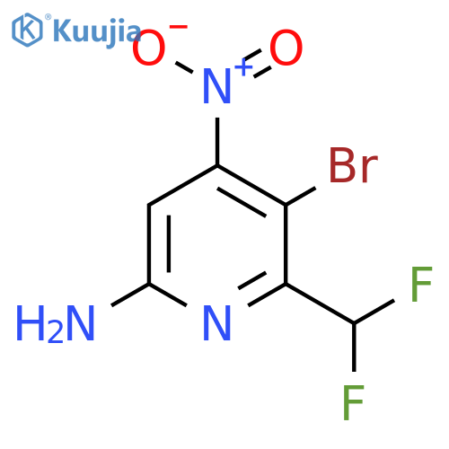 6-Amino-3-bromo-2-(difluoromethyl)-4-nitropyridine structure